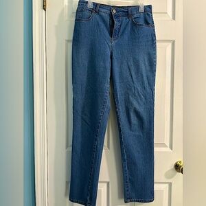 Womens high rise blue jeans